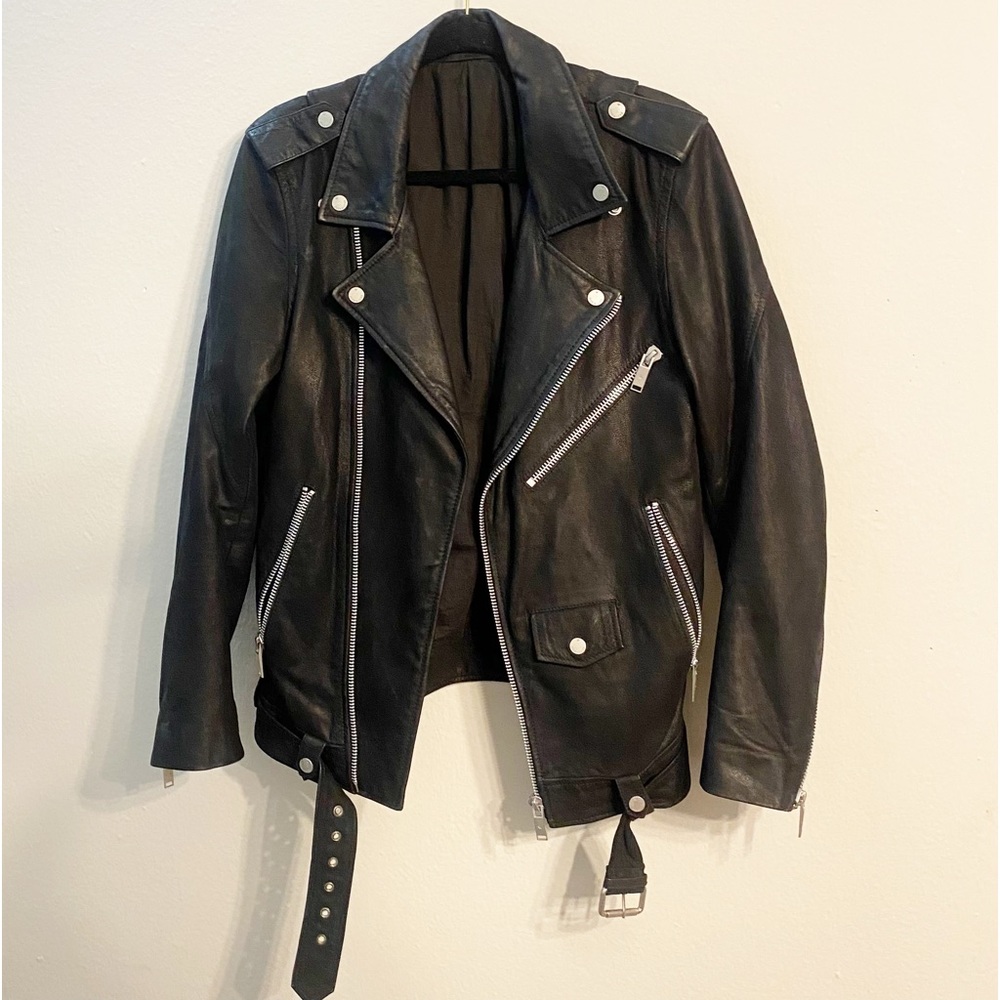 Junk de luxe biker leather jacket